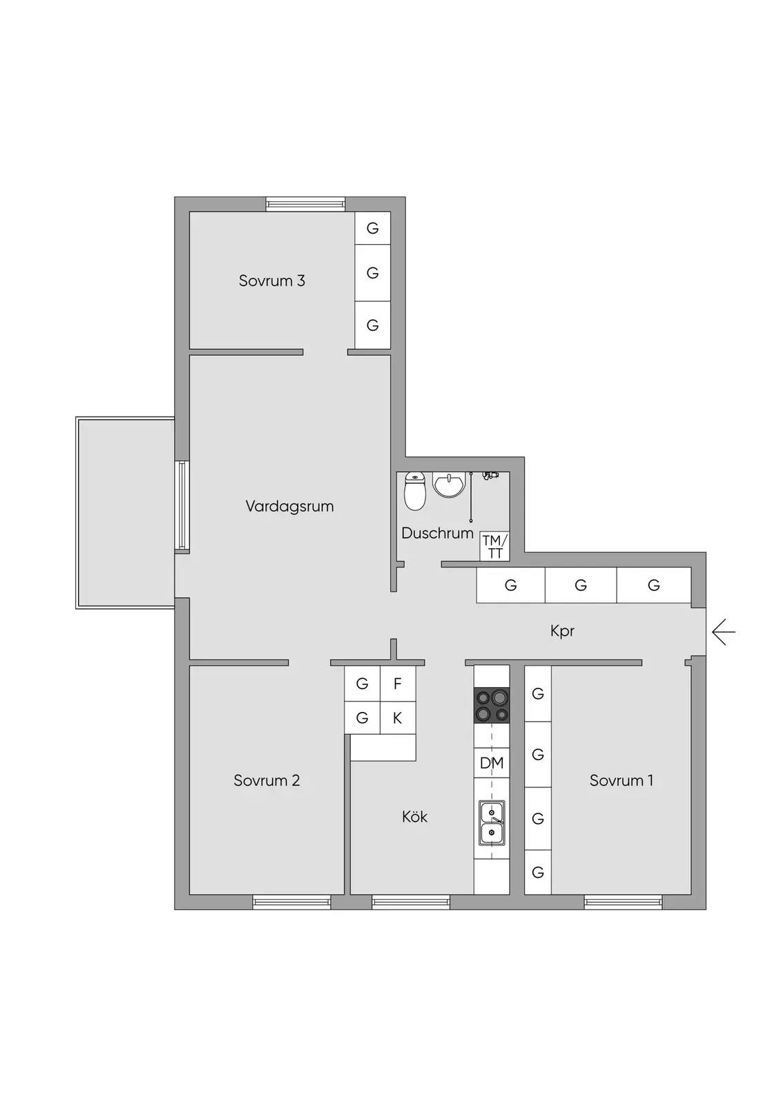Floor plan for Nyborgsvägen 11