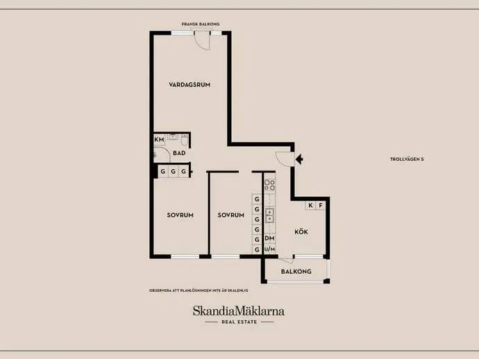 Floor plan for Trollvägen 5
