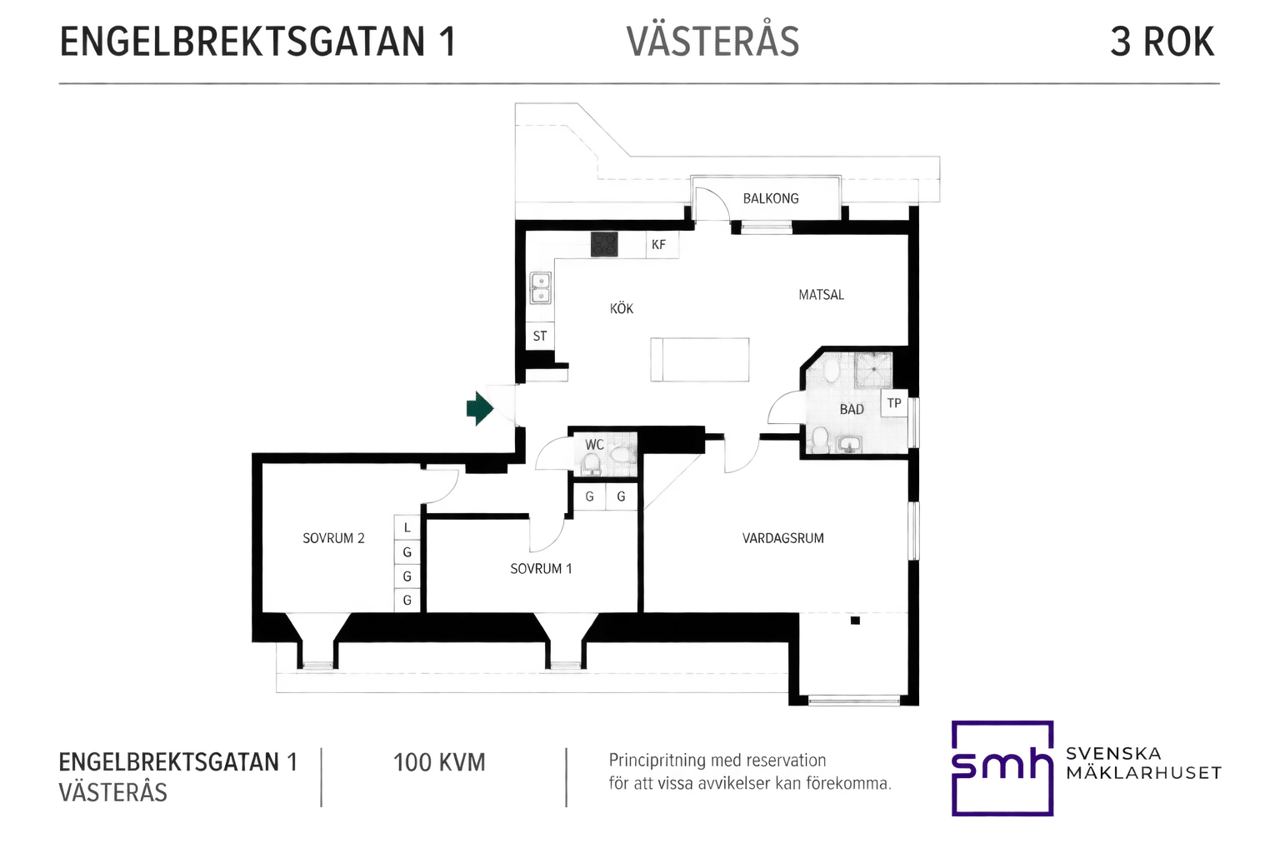 Planritning för Engelbrektsgatan 1