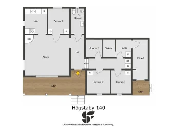 Floor plan for Bredviken 140