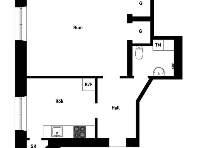 Floor plan for Heleneborgsgatan 30A