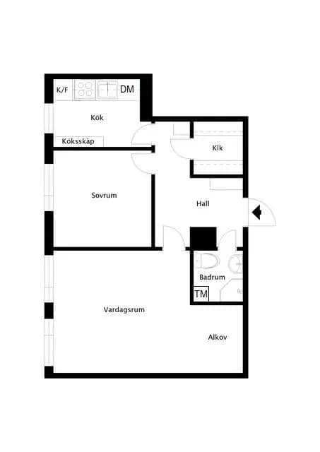 Planritning för Storvretsvägen 71