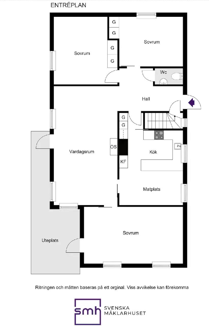 Floor plan for Nyängsvägen 108