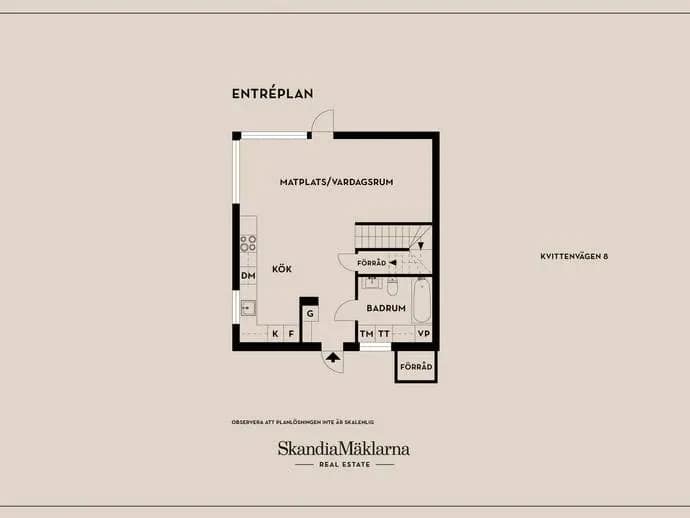 Floor plan for Kvittenvägen 8