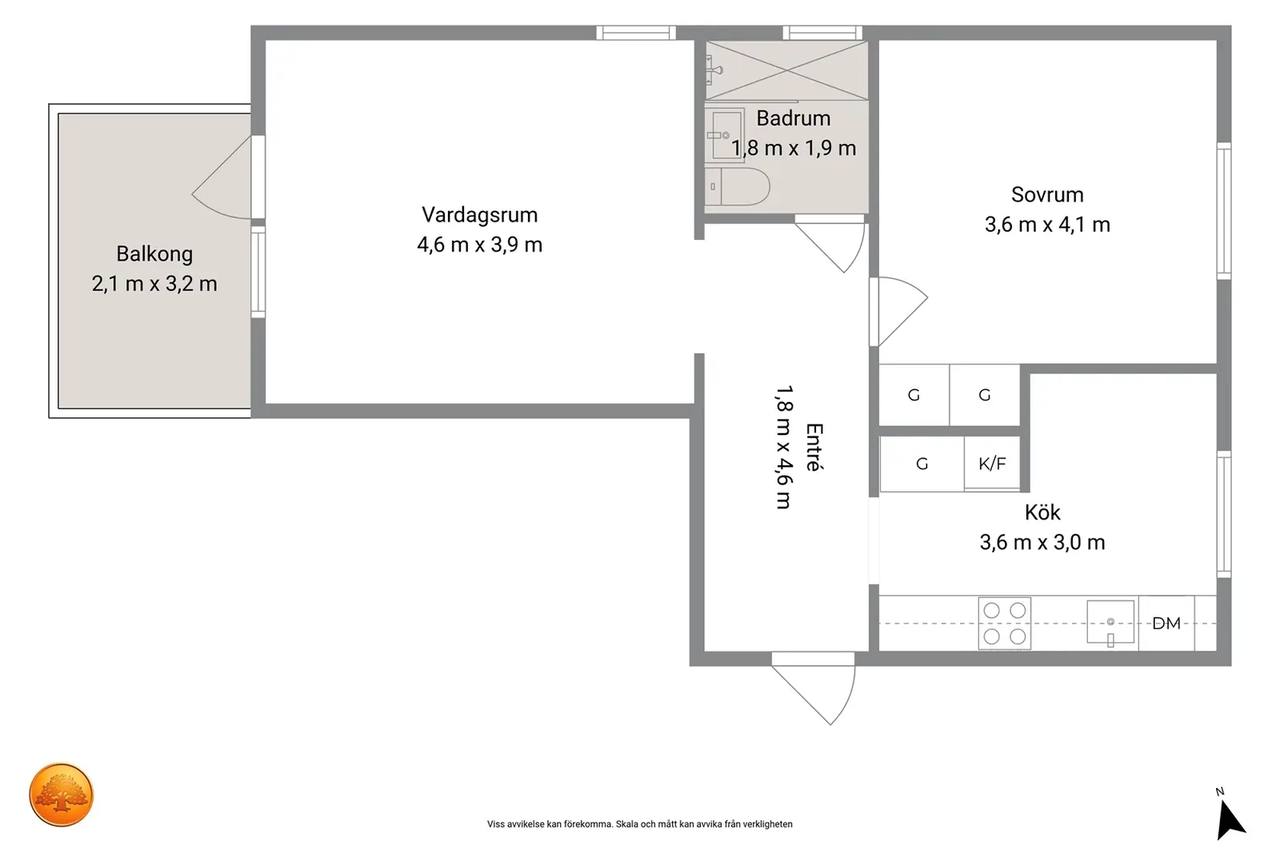 Floor plan for knut Hellbergsgatan 12