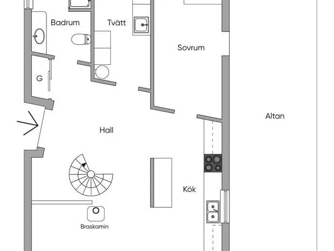 Floor plan for August Kullgrens väg 19
