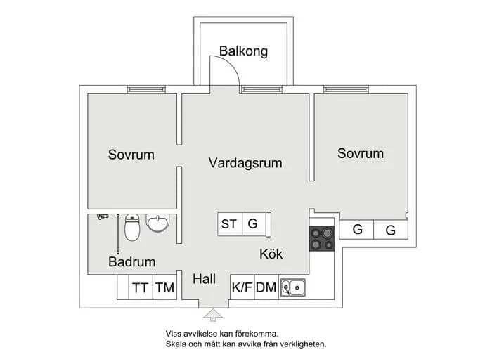 Planritning för Årstavägen 7, 3 tr