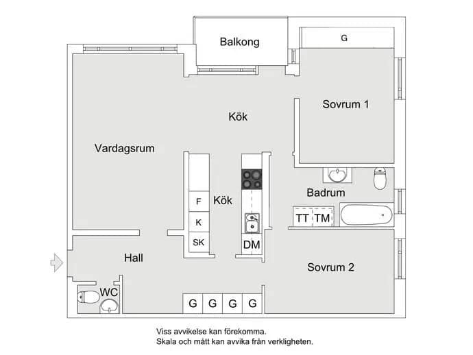 Planritning för Sandalmakarbacken 17, vån 2/2
