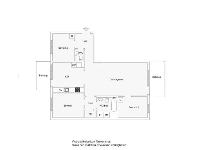 Floor plan for Hildebergsvägen 20, högst upp!