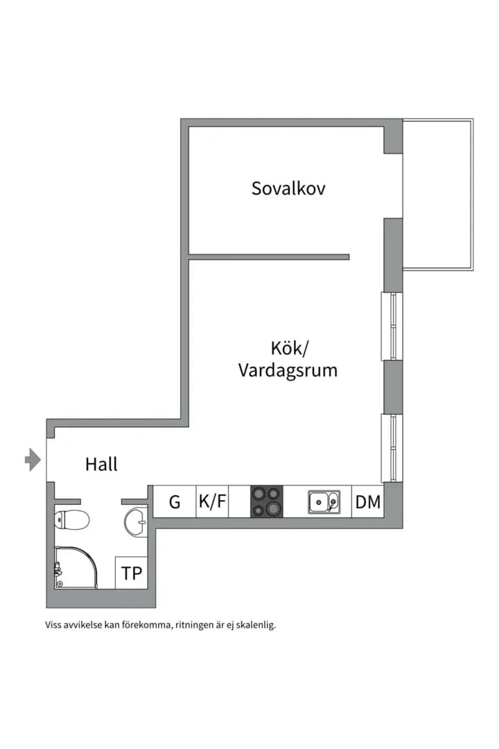 Floor plan for Liljeholmsbron 8