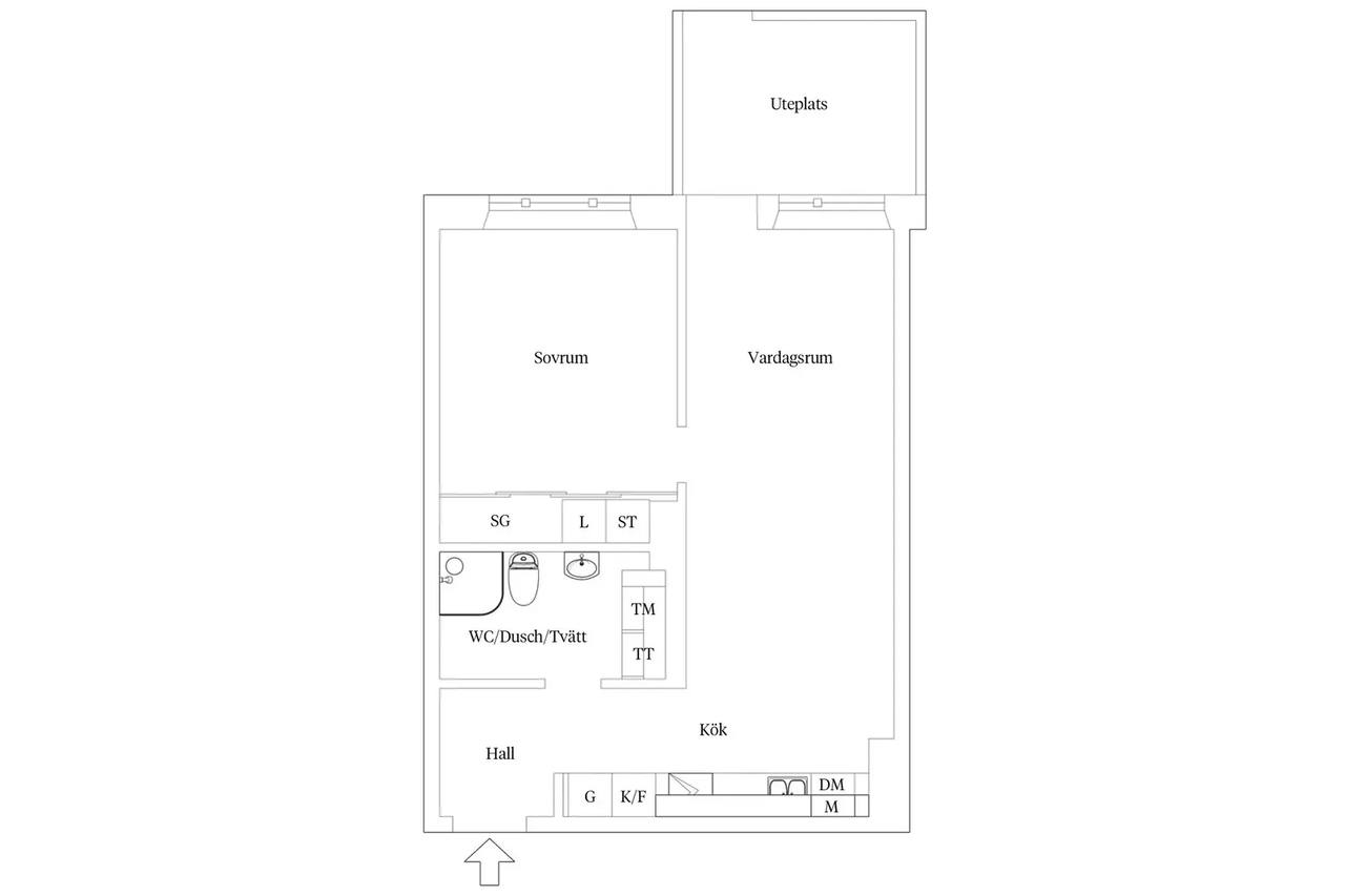 Planritning för Vallfrögatan 6