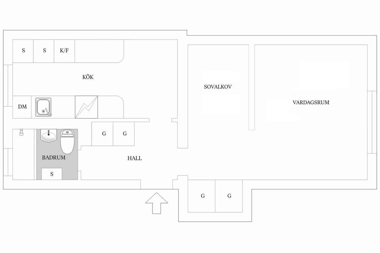 Planritning för Kabelgatan 37A