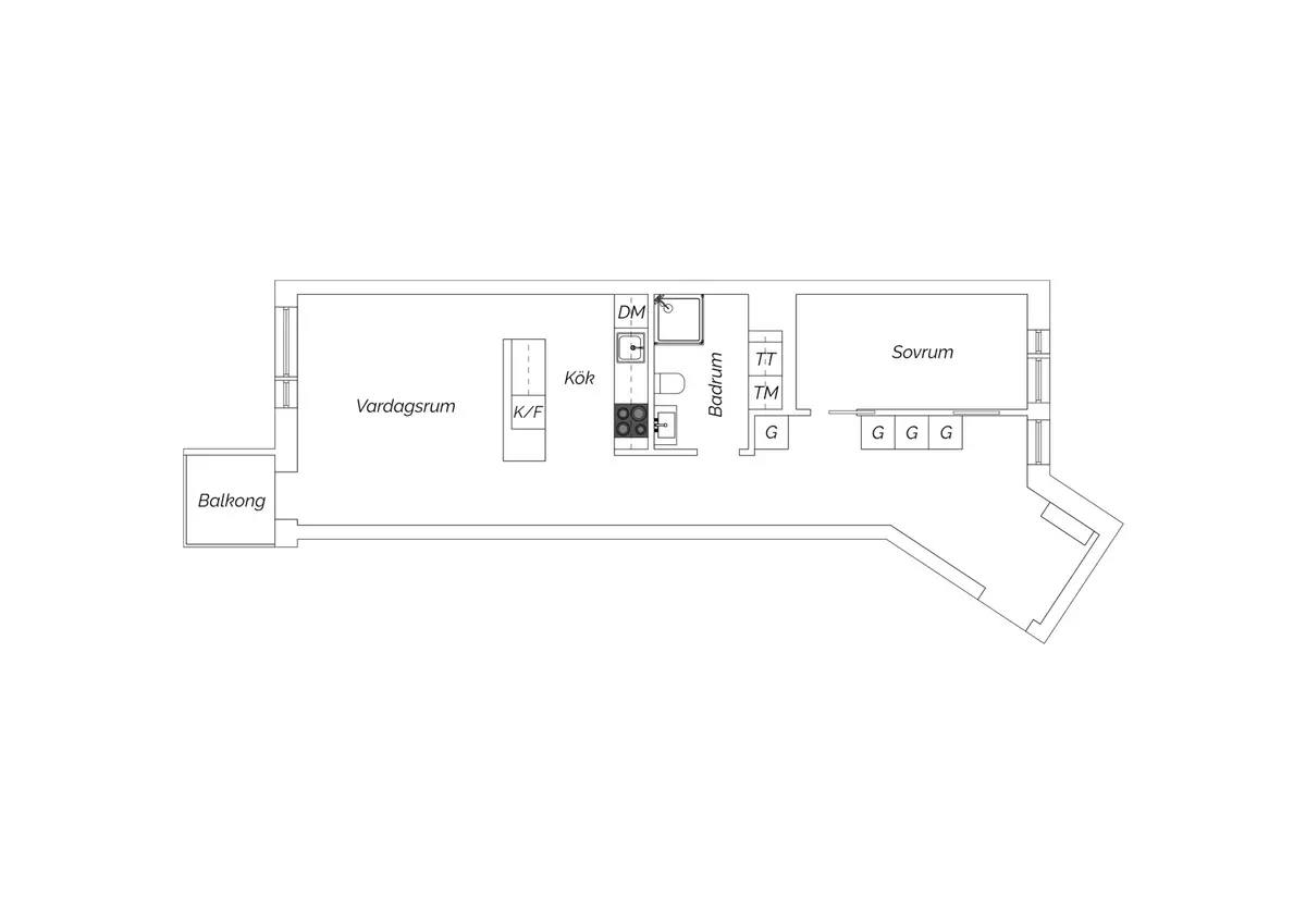 Floor plan for Märsgränd 32