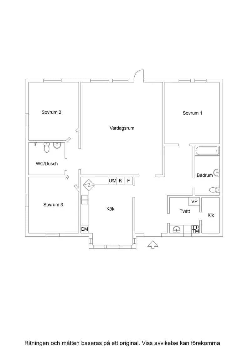 Planritning för Flygelvägen 45