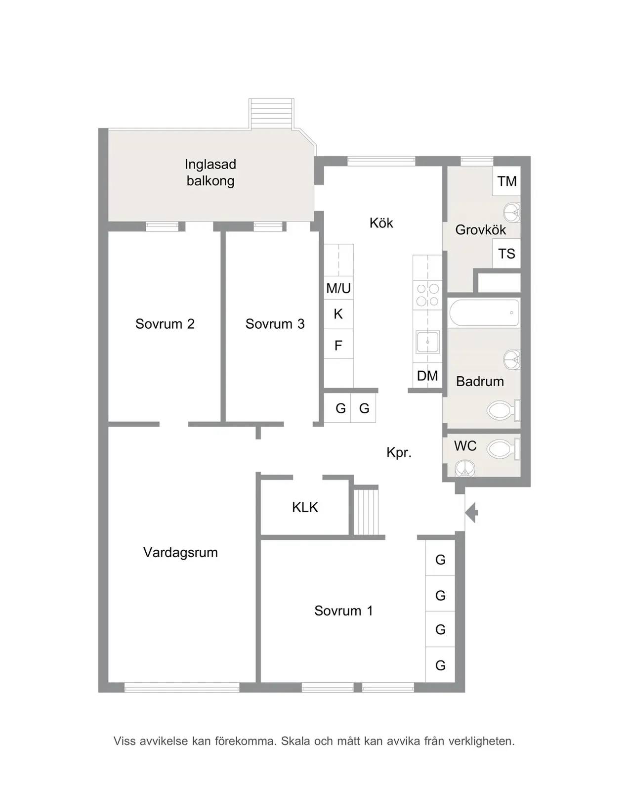 Floor plan for Kungsörnsgatan 22