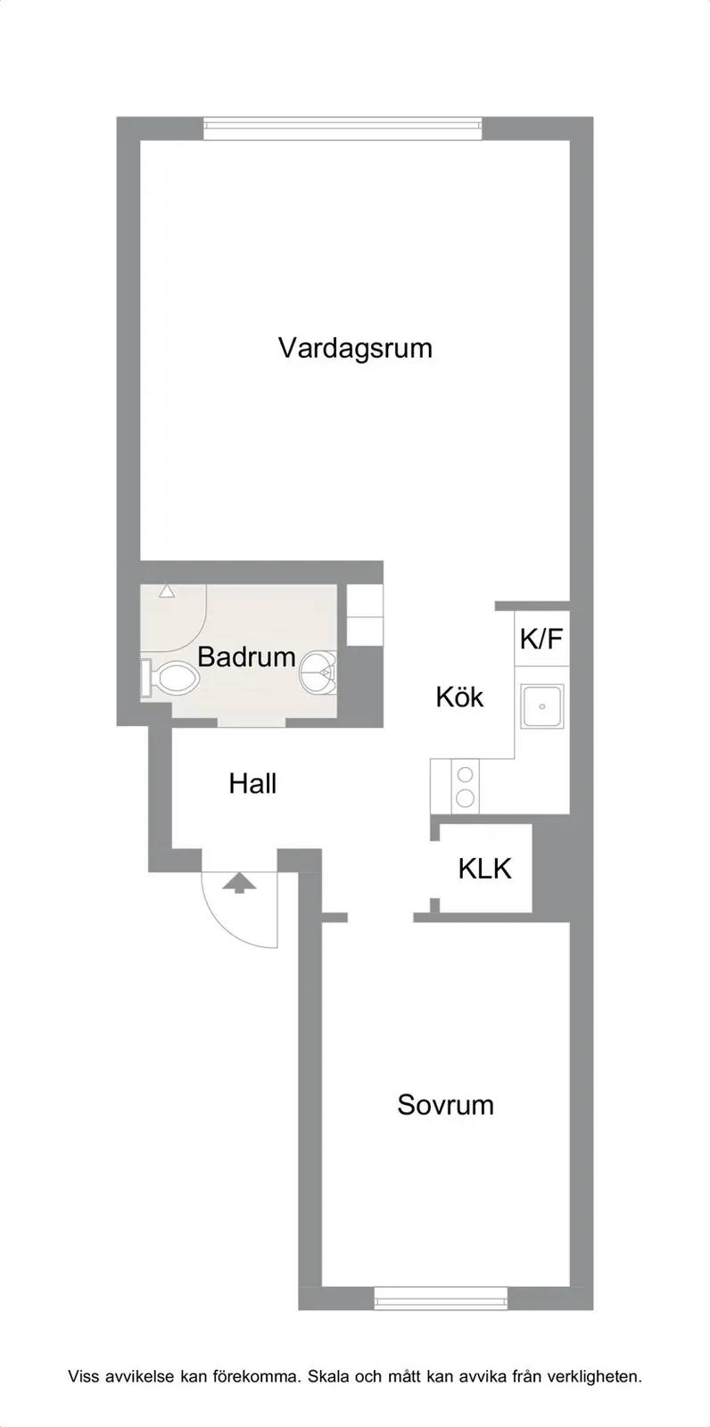 Floor plan for Lönngatan 48E