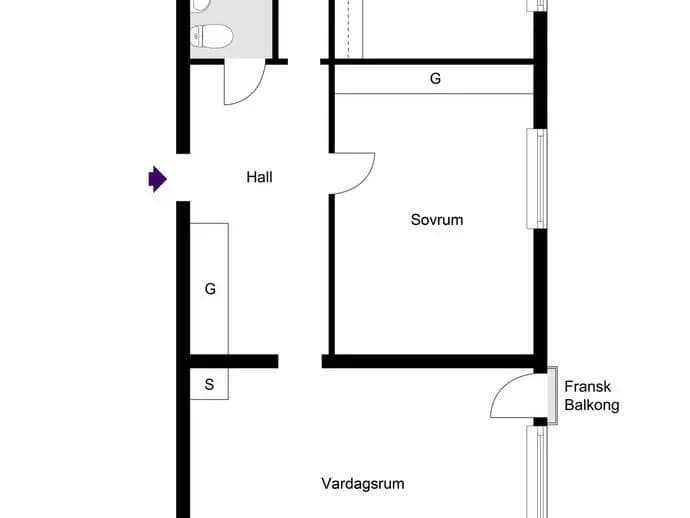 Floor plan for Smedvägen 5