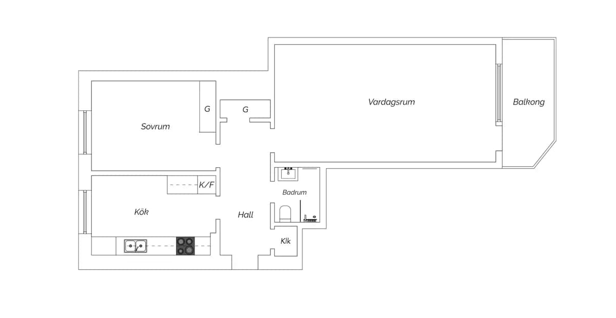 Planritning för Roslins väg 14C