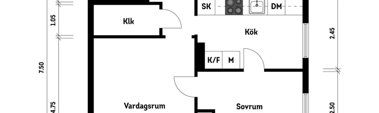 Floor plan for Bildradiogatan 2