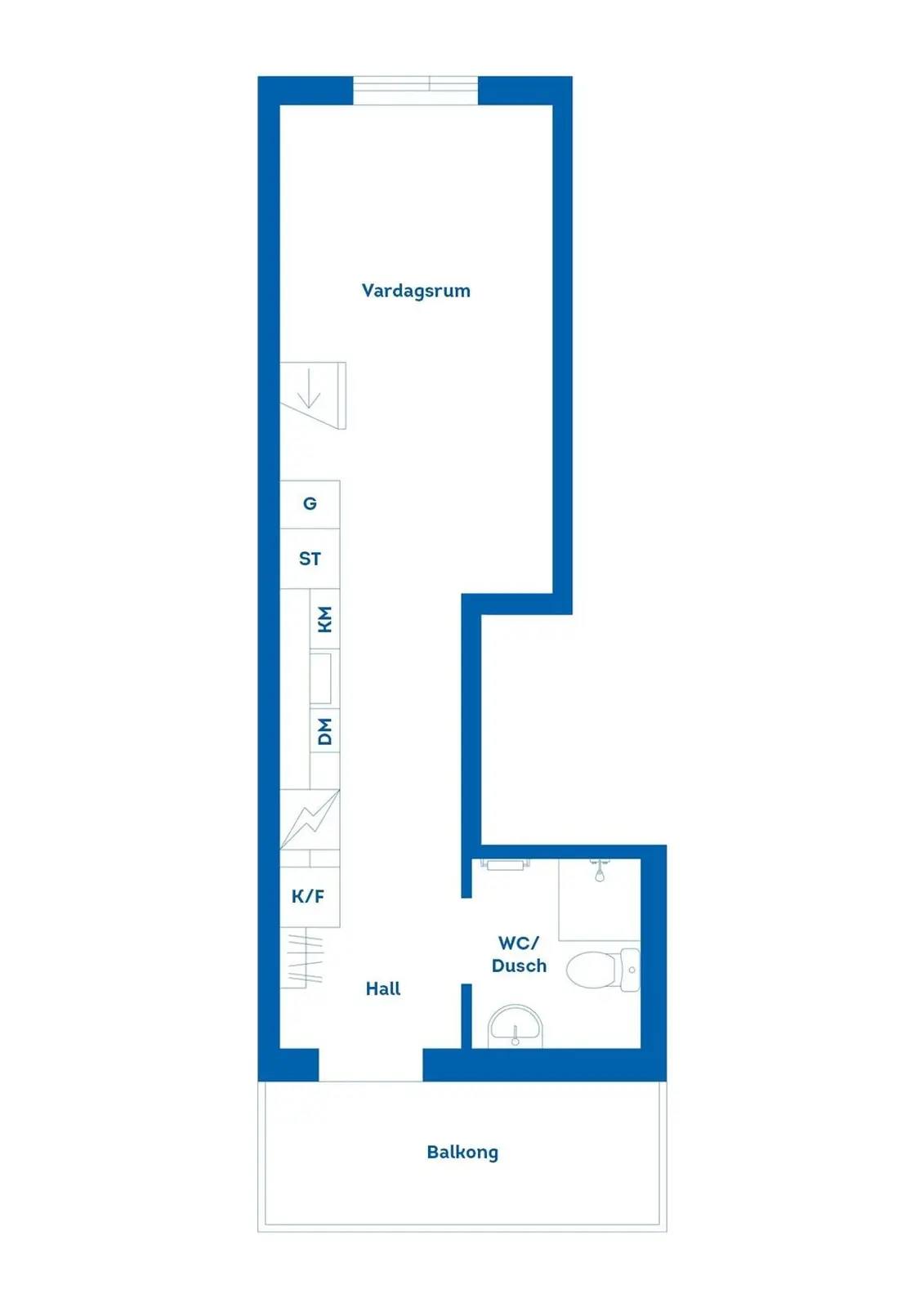 Planritning för Arkitekturgränd 11G, lgh 16