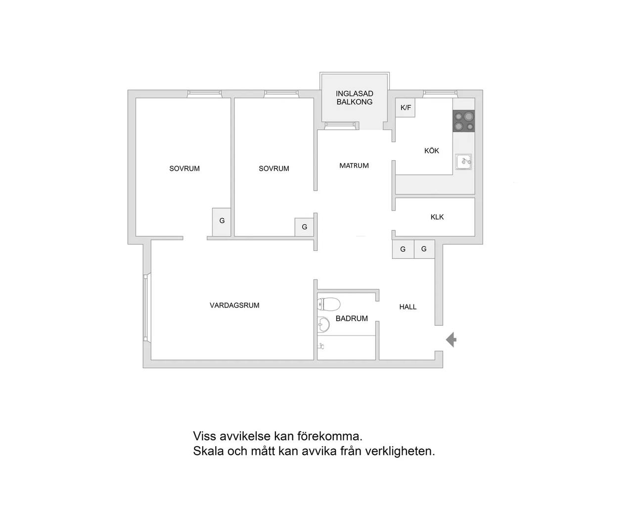 Floor plan for Sandfjärdsgatan 124