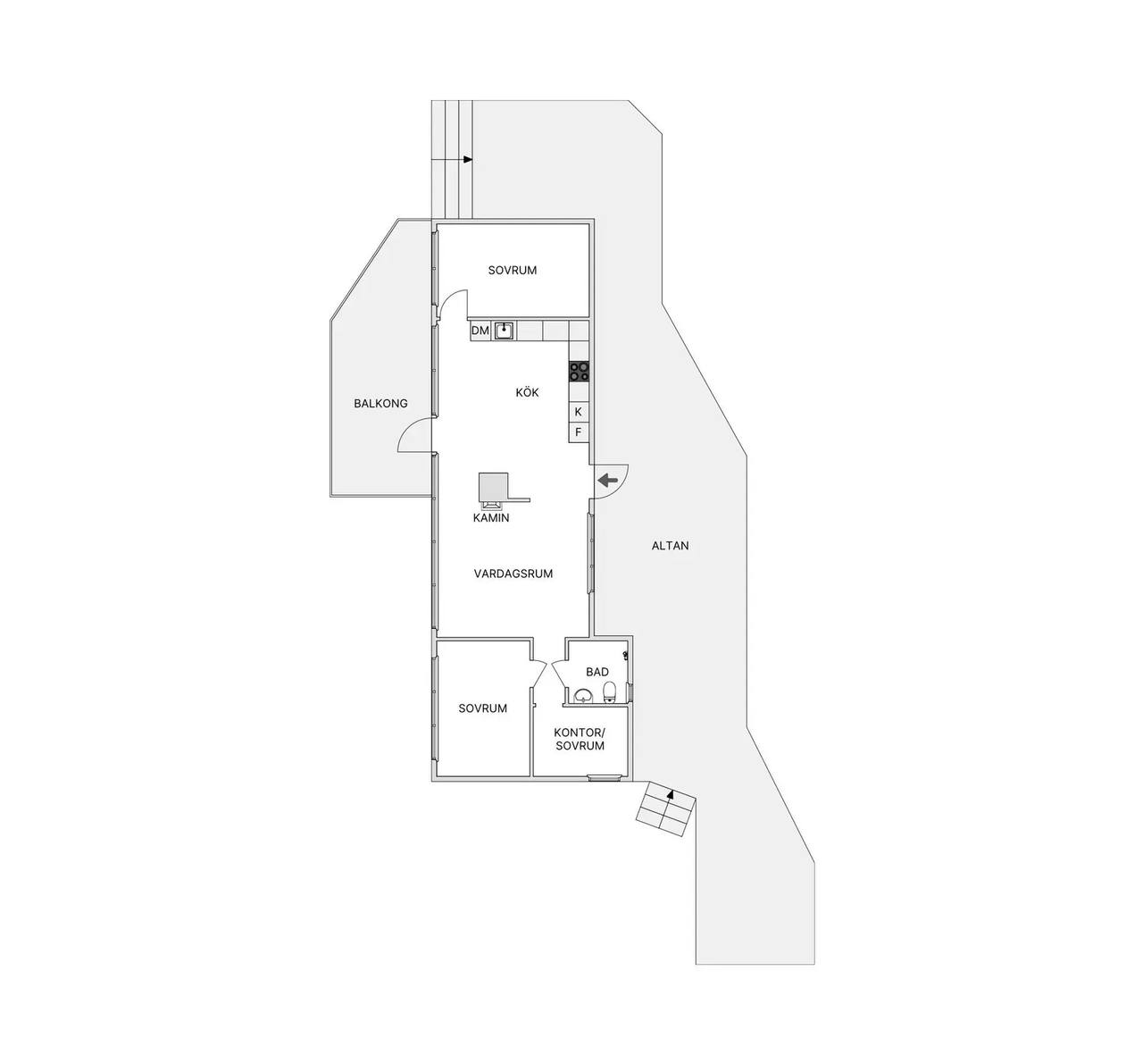Planritning för Öringhamnsvägen 26