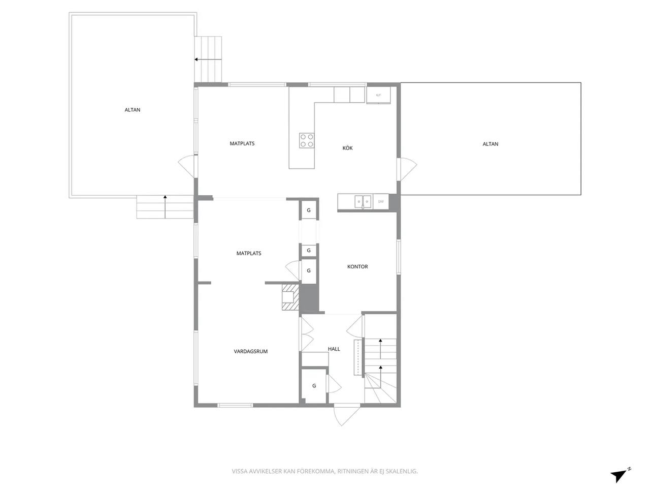 Floor plan for Skepparkroksvägen 46