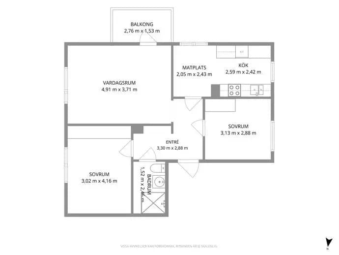 Floor plan for Kabelgatan 39A
