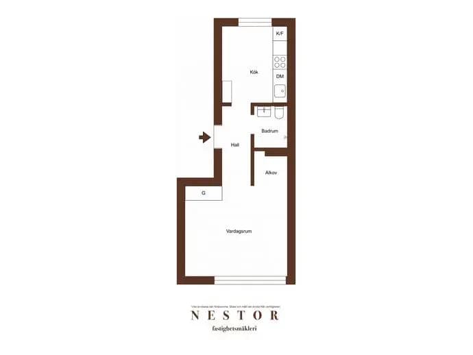 Floor plan for Lidnersgatan 8