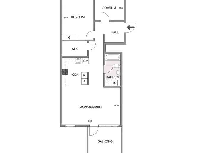 Floor plan for Polcirkelvägen 12