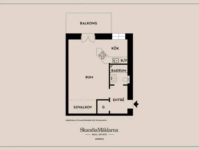 Floor plan for Hallandsgatan 46A
