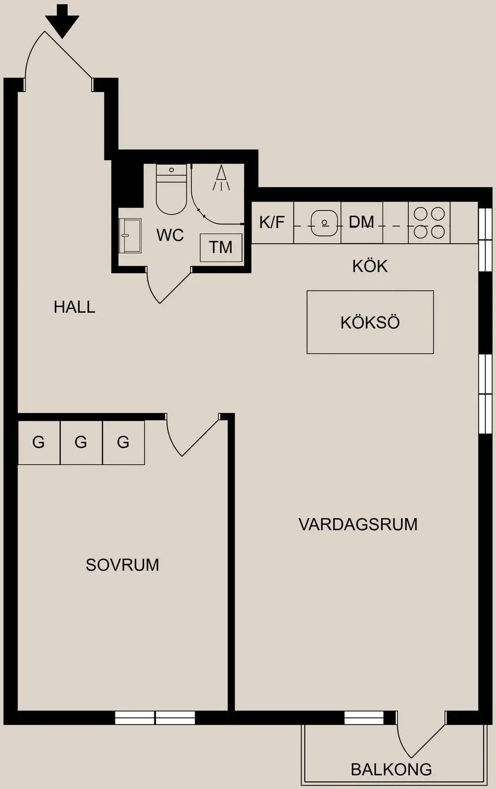 Planritning för Lindövägen 6