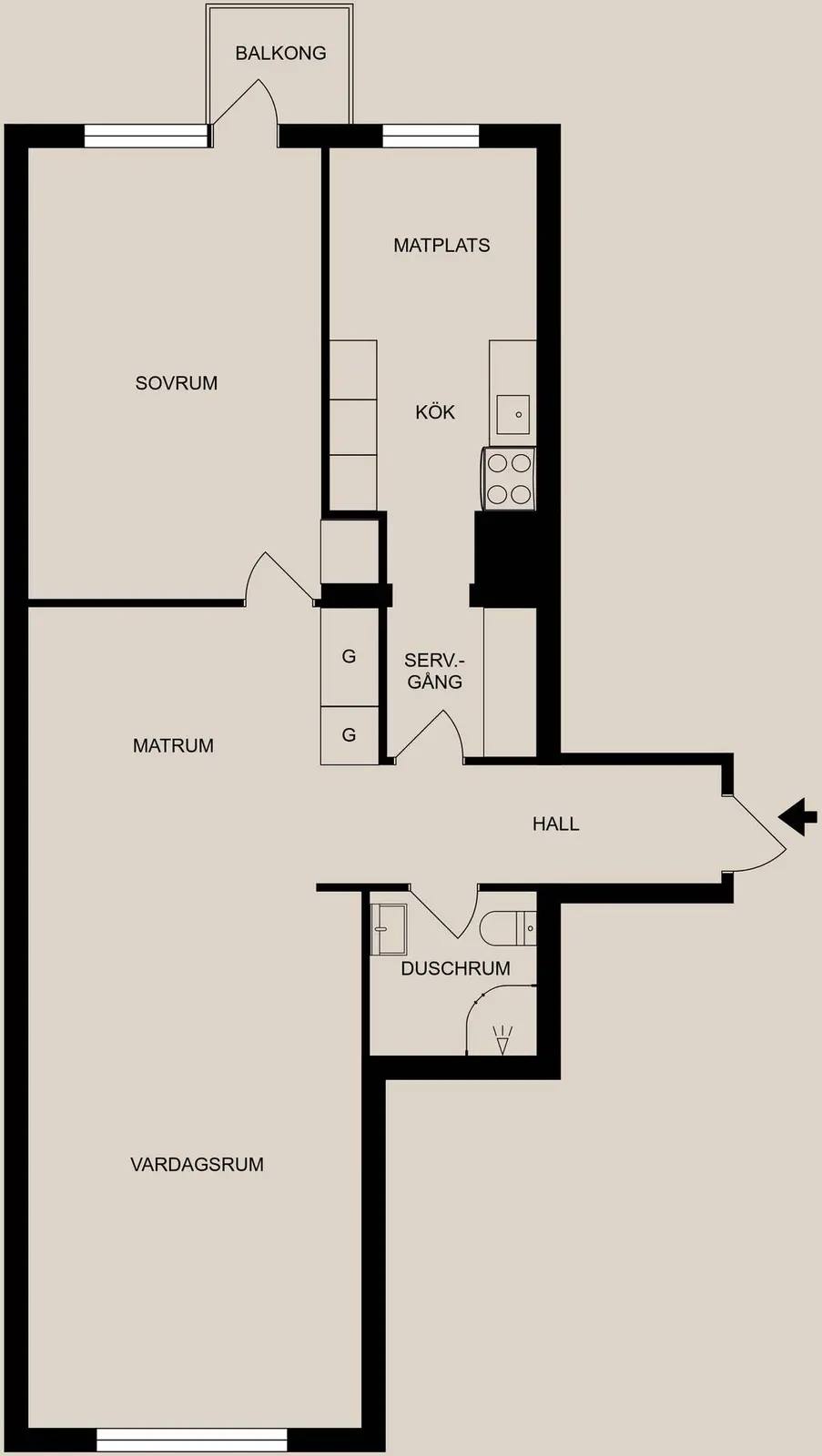 Planritning för Hospitalsgatan 41