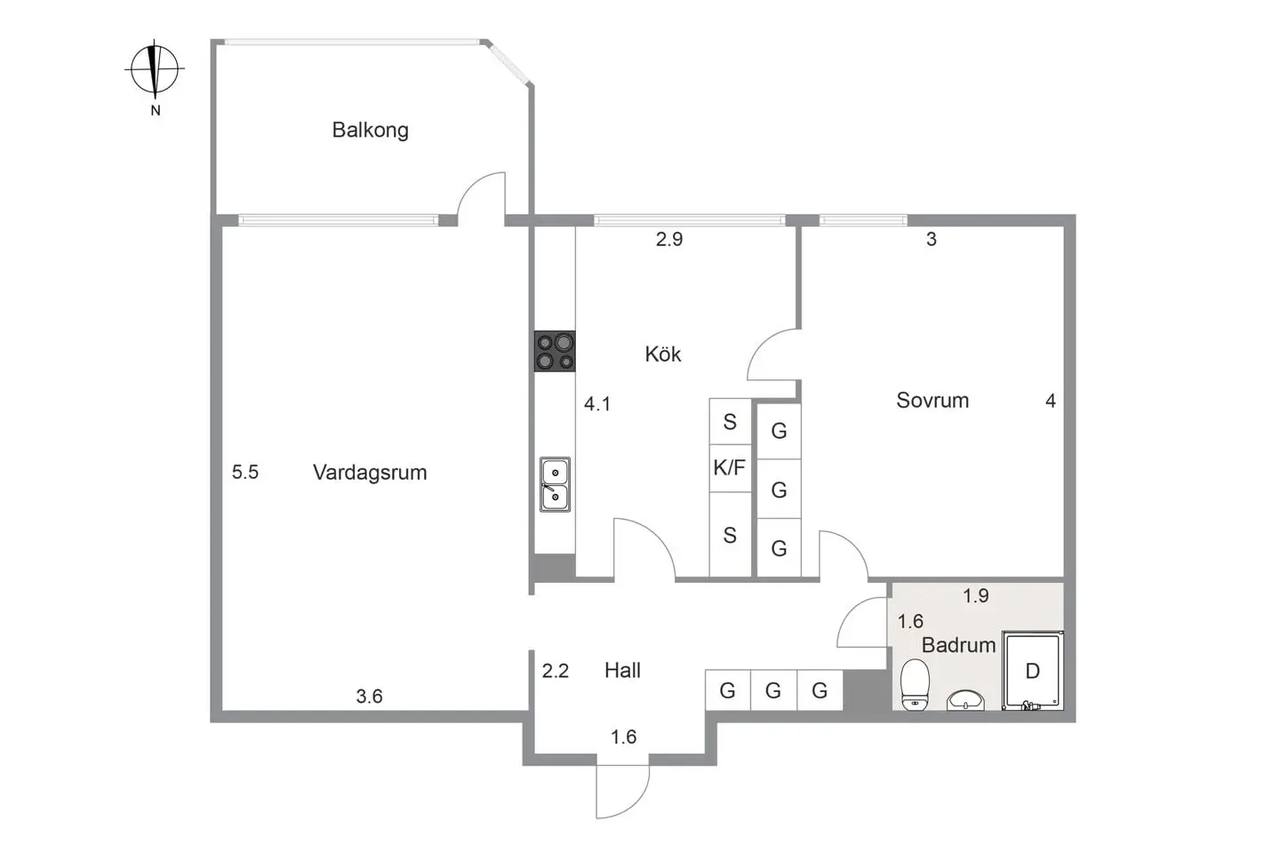 Floor plan for Karlstorpsvägen 110