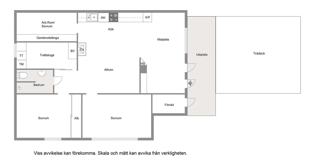 Planritning för Invernessvägen 13B