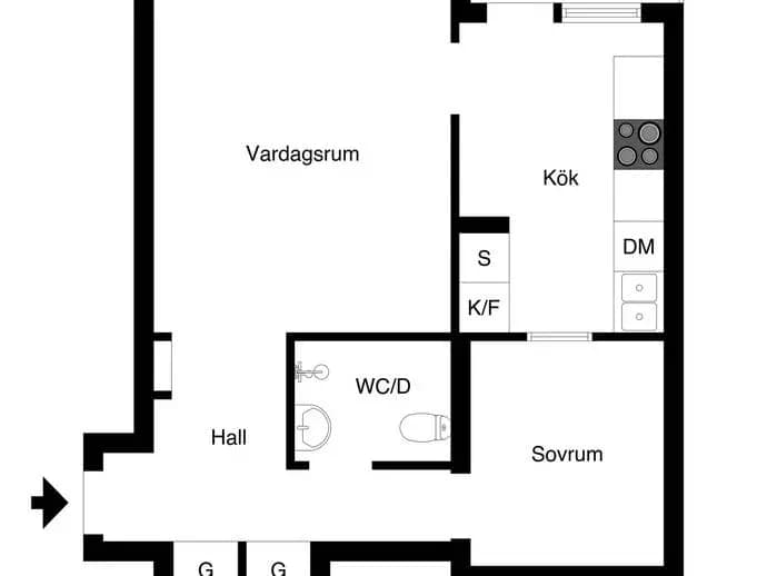 Floor plan for Frödingsvägen 9
