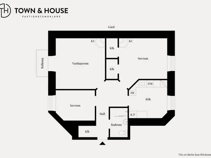 Floor plan for Tomtebogatan 22, 3,5 tr