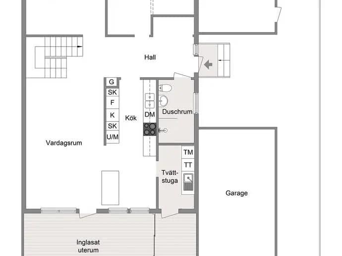 Floor plan for Banvägen 33E