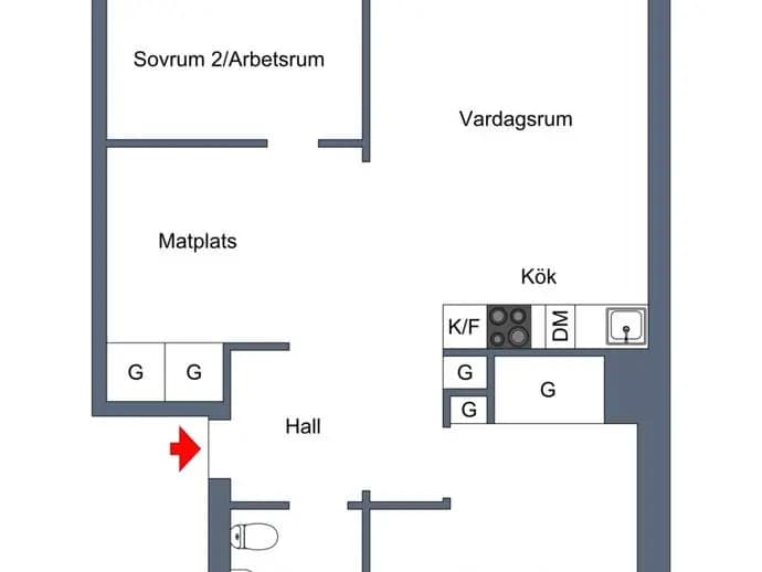 Floor plan for Inteckningsvägen 101