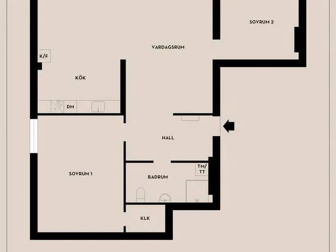 Planritning för Nynäsvägen 342B