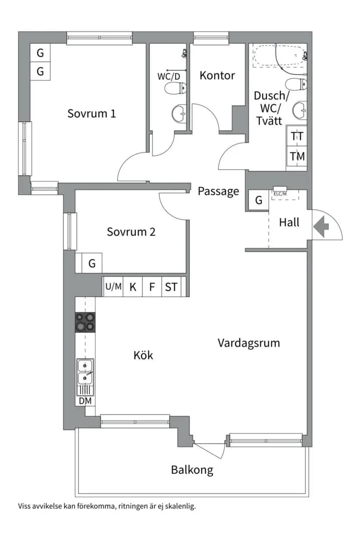 Floor plan for Tollareslingan 8, 4 tr