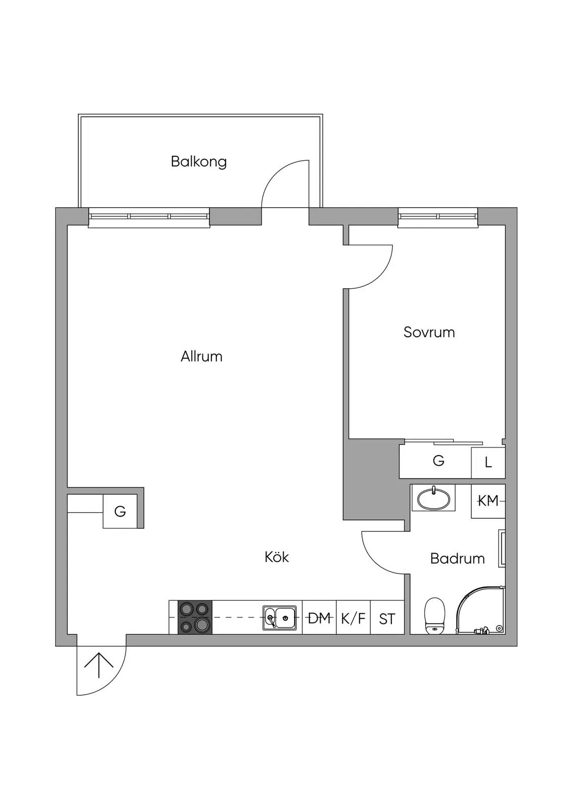 Floor plan for Heliosgatan 14A, 9tr
