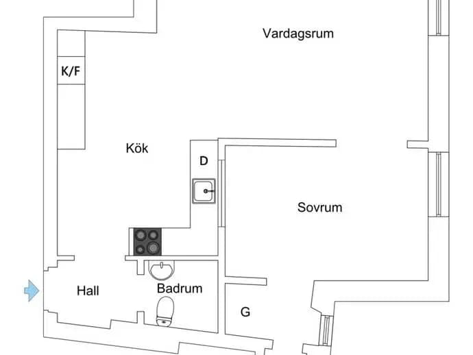 Floor plan for Badstrandsvägen 20