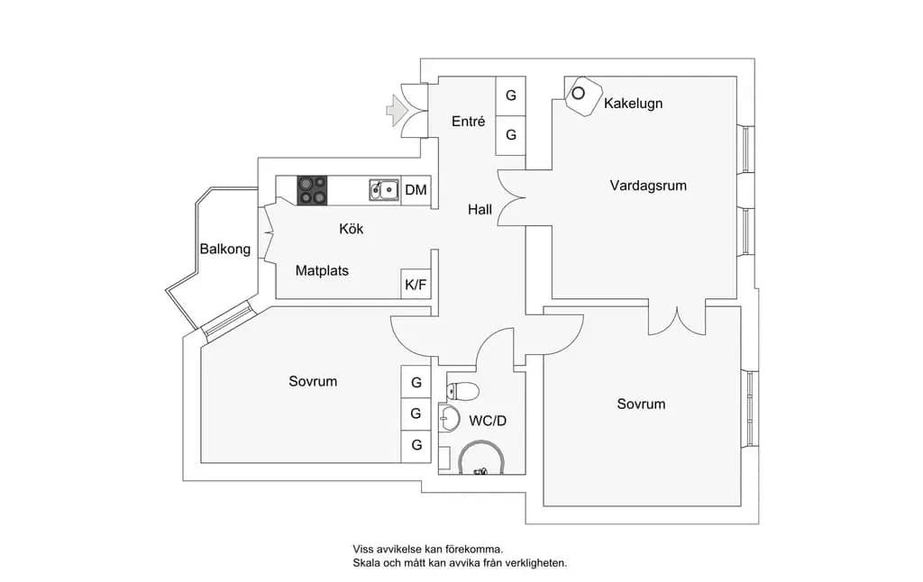 Floor plan for Skeppargatan 45, 4tr
