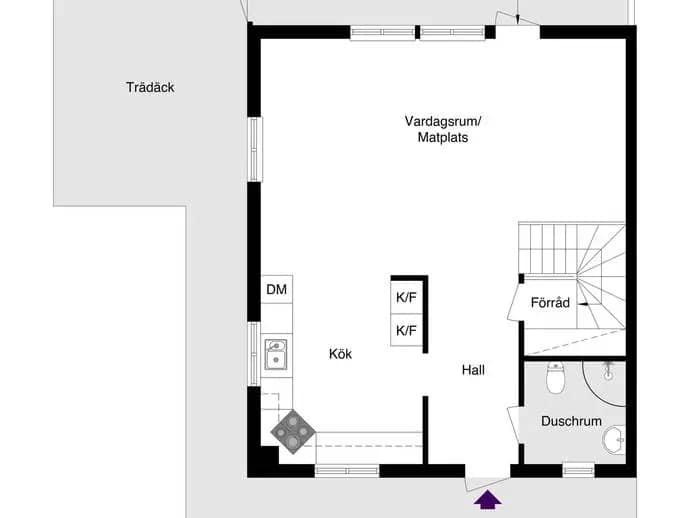 Floor plan for Båtsman stens väg 29A