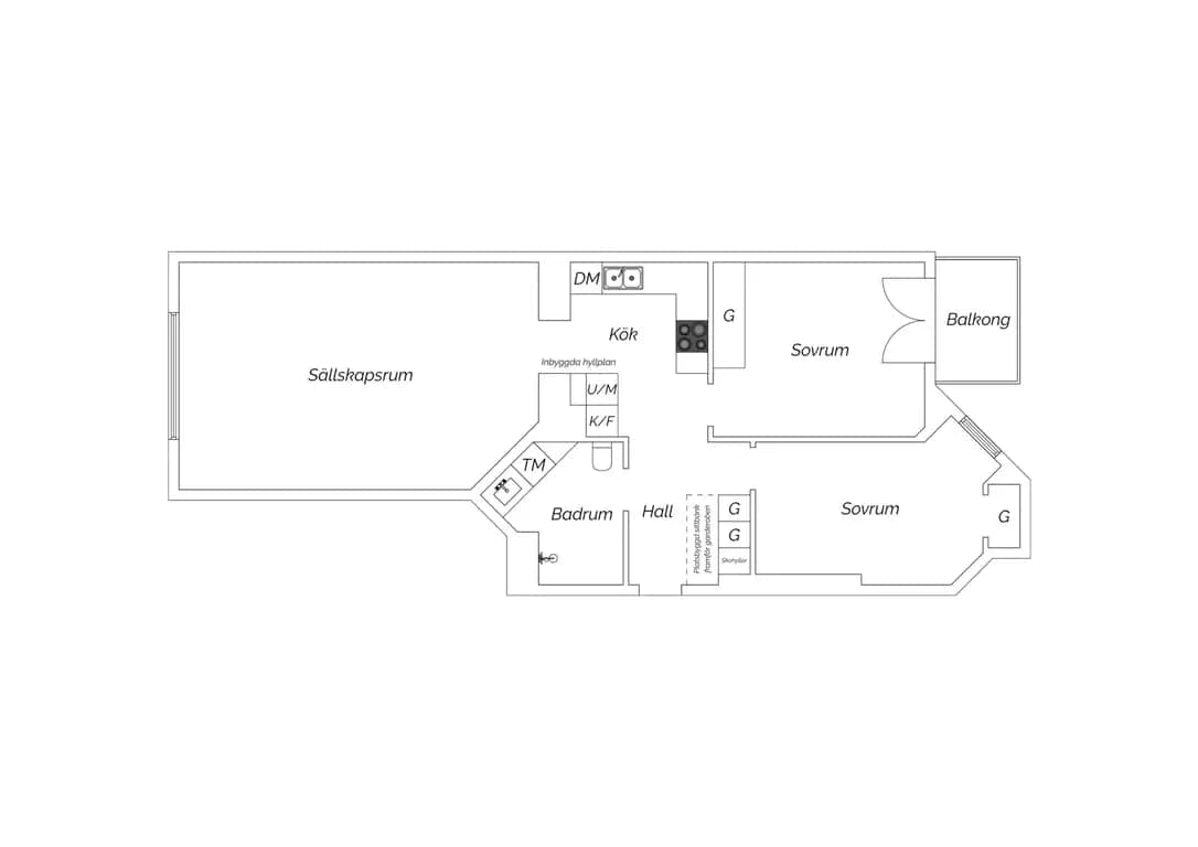 Floor plan for Norra Stationsgatan 115