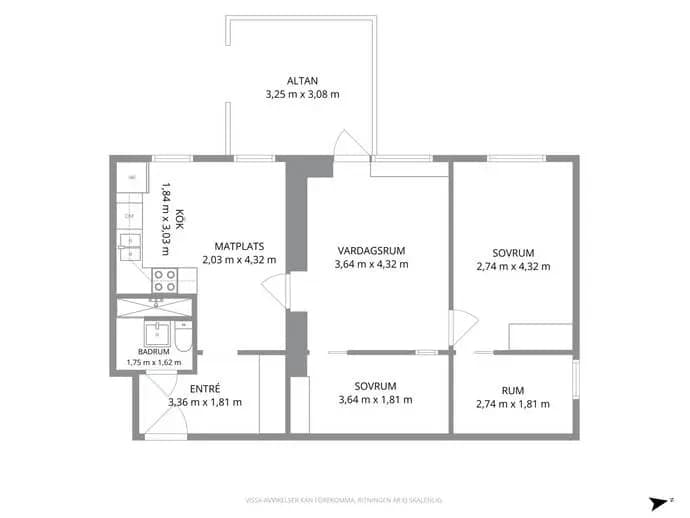 Floor plan for Övre Olskroksgatan 30