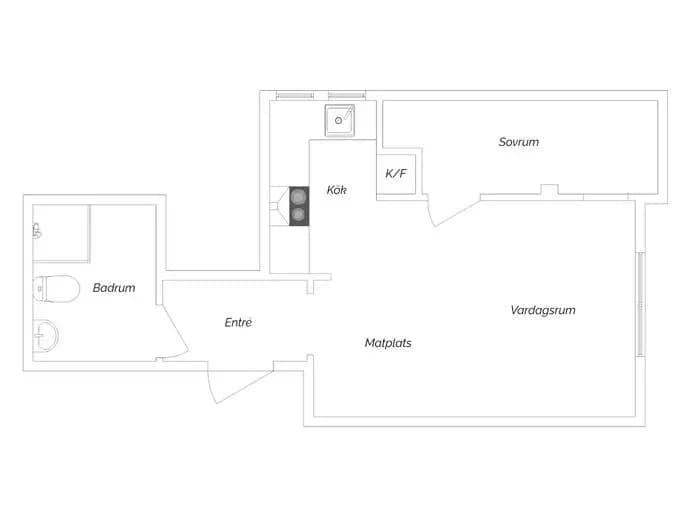 Planritning för Skolvägen 5B