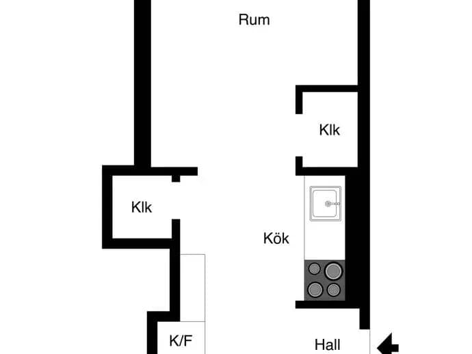 Floor plan for Bråvallagatan 8