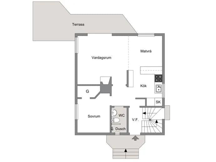 Floor plan for Lützowgatan 8